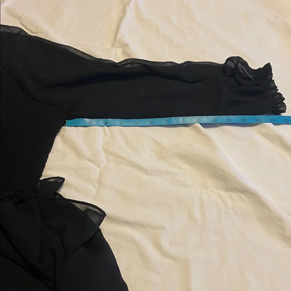 NWT Little black dress in petite large with sheer sleeves - Picture 9 of 9